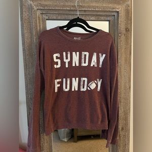 Sunday Funday football sweater. Size L.